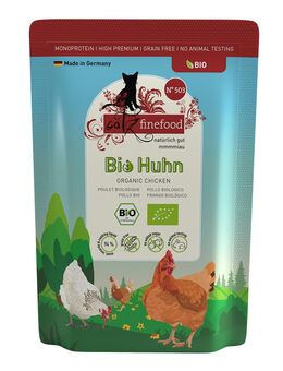 Sparpaket catz finefood Bio 24 x 85 g - No.503 Bio-Huhn