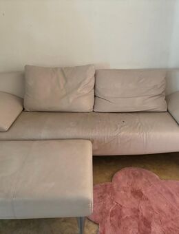 Weißes Leder Sofa - Marktredwitz Zentrum
