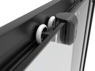 welltime Eckdusche Trento Nero Plus, BxT: 90x90 cm, Sicherheitsglas, Anti-Kalk-Versiegelung, variabler Verstellbereich, mit Schiebetüren