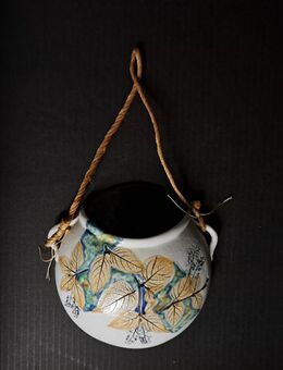 Wandvase Keramikvase Handarbeit Wandschmuck Vintage Blättervase Wanddekoration - Nürnberg