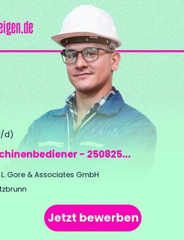 Maschinenbediener (w/m/d) - 250825 - Putzbrunn