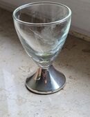 Likörglas gefasst in 835 Silber - edel - Motiv : Ähren - 80 x 52 mm in 10409