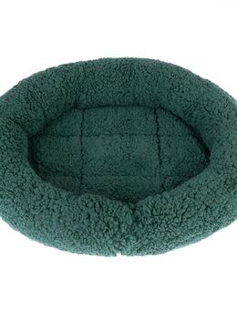 Kuschelbett Fluffy 2in1 - dunkelgrün: L 50 x B 42 x H 7,5 cm