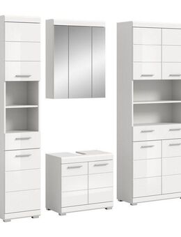 INOSIGN Badmöbel-Set Siena, 4 teilig, bestehend aus:, (Set, 4-St., TOPSELLER), Hochschrank schmal, WBU, Spiegelschrank, Hochschrank breit