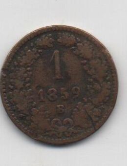 Münze Österreich 1 Kreuzer 1859 - Datteln