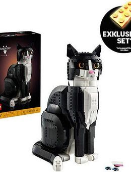 LEGO® Schwarz-weiße Katze (21349), LEGO Ideas Konstruktionsspielsteine, (1710 St), Exklusives Set, Made in Europe