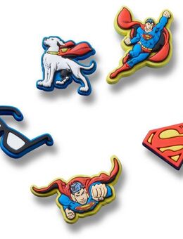 Crocs Schuhanstecker Jibbitz™ Superman (Set, 5-tlg., Kein Spielzeug. Nicht für Kinder unter 3 Jahren geeignet), Superhelden Charmes, Anstecker für Crocs Schuhe