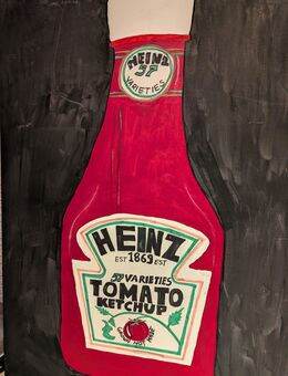 Ketchup selbst gemaltes Bild auf Leinwand Acryl - Rheurdt