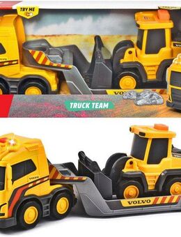 Dickie Toys Spielzeug-Baumaschine Volvo Truck Team, (Set), mit Licht und Sound