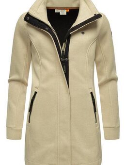 Ragwear Sweatjacke Letrice Bonded Elegante Zip-Jacke mit hohem Kragen in Feinstrickoptik