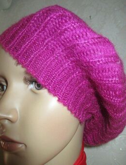 NEU mit ETIKETT * Edel * DESIGNER * Lurex- Glitzer * Wolle * Kuschel * Strick * Basket * Mütze * Beanie * Barett * All Size * pink * erika * - Riedlingen