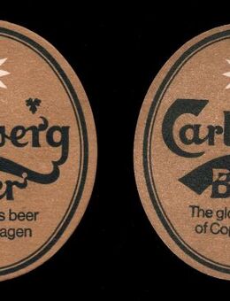 Carlsberg Beer - The glorious beer of Copenhagen Bierdeckel goldfarben oval Coaster - Nürnberg