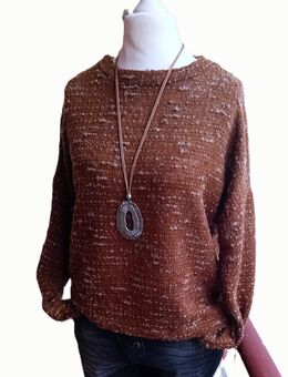 HANDGENÄHT Da. Strickpullover One Size Braun meliert M 38/40 " NEU " - Viersen Zentrum
