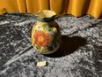 Keramik Blumen-Vase Ritzdekor bunt handbemalt Italien Italy 70er in 13465
