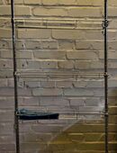 Teleskopregal Eisen verchromt, ca. 260x68 cm, gebraucht, in 24148