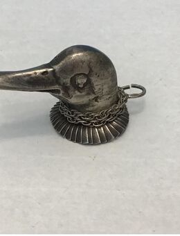 Trachtenschmuck alter Charivari Entenkopf Anhänger 800 Silber - Meerbusch