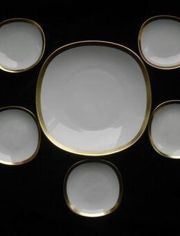 Alka Porzellan Alboth&Kaiser Konfektsatz 6 tlg. cremefarben Goldrand Anbietset Vintage 9,- - Flensburg
