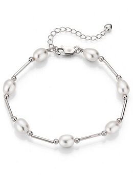 Firetti Silberarmband Schmuck Geschenk Armschmuck Armkette, Made in Germany - mit Süßwasserzuchtperle