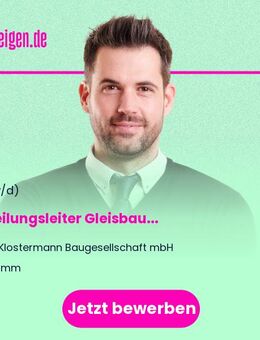 Abteilungsleiter Gleisbau (m/w/d) - Hamm