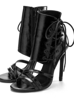 LASCANA Belle Affaire Sandalette mit raffinierter Schnürung, High-Heel-Sandalette verführerischer Sommerschuh mit Schnürung, offener Schuh, Sandale