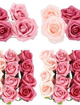 Kunstblume Pick Soft-Rosen, I.GE.A., Höhe 8 cm, 36er Set