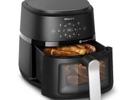 Philips Heißluftfritteuse Airfryer 2000 NA221/00, mit 4.2L, Sichtfenster, 1500 W, RapidAir Technologie und 13 Kochfunktionen, Schwarz/Silber