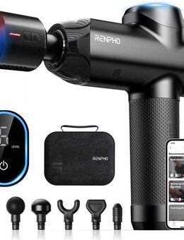 RENPHO Massagepistole Power+ Thermacool Massage Gun C001SH, Mit App-gesteurerter Heiz- und Kühlfunktion
