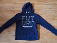 Tom Tailor Hoodie Gr. 164 Sweatshirt mit Kapuze blau mit Motiv Future Baumwolle - Mudersbach