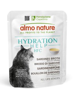 Almo Nature HFC Hydration Help 6 x 50 g - Sardinenbrühe mit Sardinen