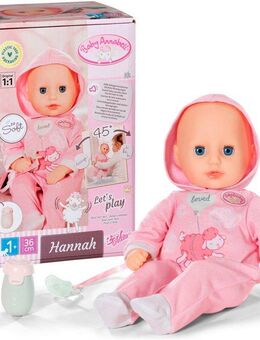 Baby Annabell Babypuppe Hannah Spiel mit mir, 36 cm, mit 5 lebensechten Funktionen
