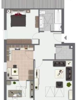 voll möbliert-günstig-ruhig: DG-Wohnung mit mtl. Kündigungsfrist - 15 Min. zu Airbus o. Bosch-Siemens - Schwenningen (Bayern)