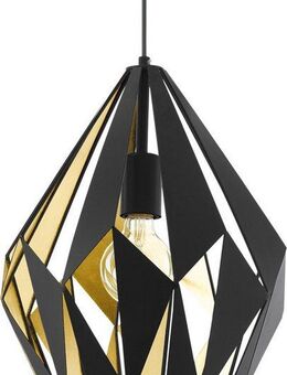 EGLO Pendelleuchte CARLTON 1, ohne Leuchtmittel, Vintage Pendellampe, 1 flammig, Drahtgeflecht, Industrial, 110x31cm