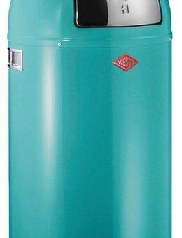 WESCO Mülleimer Pushboy Abfallsammler, mit Metalleinsatz, Griffe, Einwurfklappe aus Edelstahl und Bodenring