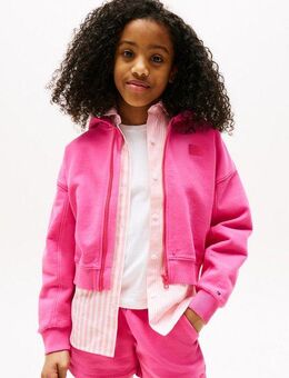 Tommy Hilfiger Kapuzensweatjacke TOMMY TONAL FLAG HOODIE für Kinder bis 16 Jahre, mit Brustdruck