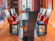 Aussergewöhnlicher Designer Stahl-Tisch mit 8 Stühlen - München Au-Haidhausen