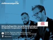 Wirtschaftsprüfer (m/w/d) Nachhaltigkeit im Bereich Corporate Finance in München - München