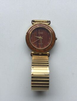 CMI Damen Quartz Armbanduhr Edelstahl Holz-Optik - Fulda