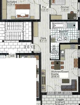 3-Zimmer Wohnung mit Gartenanteil in Senden-Wullenstetten zu vermieten - Senden (Bayern)