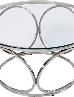 SalesFever Couchtisch Couchtisch im eleganten Stil, mit Design-Gestell aus Stainless Steel