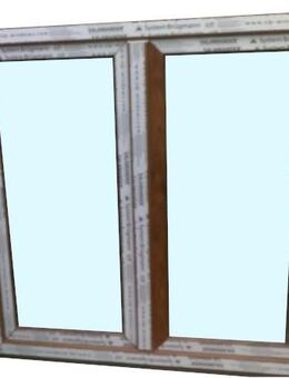 Kunststofffenster Fenster, 120x120cm bxh 2-fl Eiche Gold neu - Essen