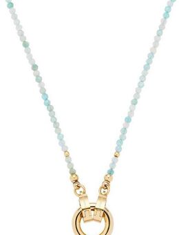 LEONARDO Charm-Kette Halskette aqua Pippa Clip&M, mit Amazonit