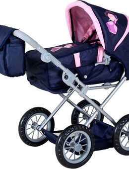 Knorrtoys® Kombi-Puppenwagen Ruby - princess blue, mit Wickeltasche
