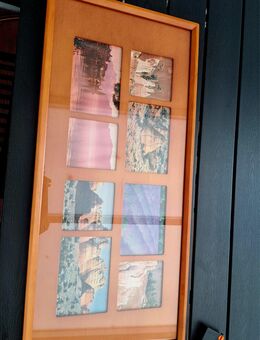 Bilderrahmen für 8 Fotos – Holz, mit Glas, sehr guter Zustand - Leverkusen