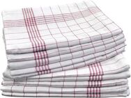 Dyckhoff Geschirrtuch KARO / Halbleinen - 50x70 cm, (Set, 10-tlg)