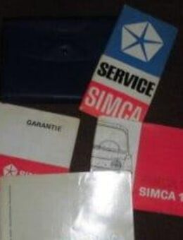 Simca 1000 GLS Betriebsunterlagen 1968 Mappe Komplett - Bottrop