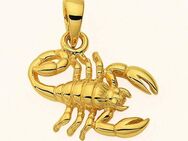 Adelia´s Kettenanhänger Damen & Herren 585 Gold Sternzeichen Anhänger Skorpion, Goldschmuck für Damen & Herren