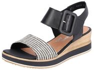 Remonte ELLE-Collection Sandalette, Sommerschuh, Sandale, Bequemschuh mit Klett unter der Zierschnalle