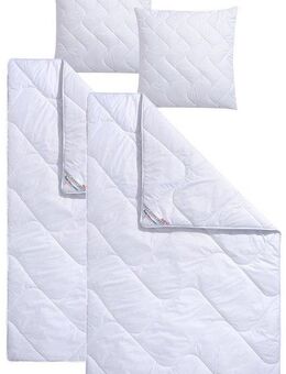 fan Microfaserbettdecke + Microfaserkissen Climacontrol® II m. Baumwollbezug, Füllung: Polyester, Bezug: 100% Baumwolle, Bettwaren-Set, 135x200 oder 155x220 cm, für den Winter geeignet