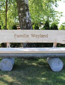 Gartenbank aus Beton und Holz. 350 kg. Hochzeitsgeschenk. Rentners Geschenk. - Steyerberg