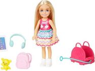 Barbie Anziehpuppe Dreamhouse Adventures, Chelsea Reiseset, mit Hündchen und Accessoires
